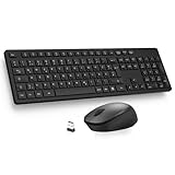 LeadsaiL K786 Tastatur Maus Set Kabellose, Tastatur und Maus, QWERTZ...