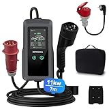 BETUMODA Mobile Wallbox 11kW[3-phasig 7M Einstellbare Ladeleistung] CEE 16A...