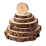SHTGOI Holzscheiben 30 Stücke Holz Log Scheiben 6-7 cm Unvollendete...