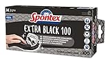 SPONTEX Extra Black Einmalhandschuhe aus Vinyl, ungepudert und latexfrei,...