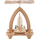 goobay 1-stöckige Weihnachtspyramide Engel - Natur - 26 cm - 100%...