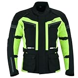 Motorradjacke Herren Ganzjahres,Textil mit CE Protektoren, Kombizipper &...