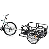 FBJAMZ Fahrrad-Lastenanhänger, Faltbarer Lastenanhänger, mit klappbarer...