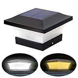 ILIKEPOW 2 Beleuchtungsfarben Einstellbare Solar LED Pfostenlichter...