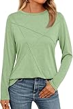 NAIOSS Damen Oberteile Elegant Langarmshirt Herbst Tshirt Baumwolle Casual...