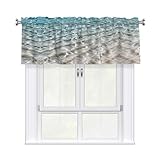 SATUSA Küchenvolant mit klarem Meerwasserdruck, für Fenster, Baumfenster,...