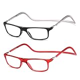 NEW VISION Lesebrille mit Magnetverschluss 2 pack, Lesebrillen, Bequem...