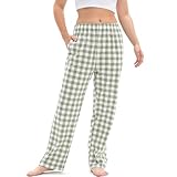 SAMGU Schlafanzughosen für Damen Pyjamahose, Baumwolle Schlafhosen, Weich...