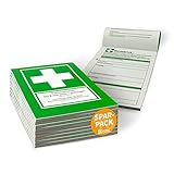 Betriebsausstattung24 Erste Hilfe Meldeblock - 10 Stück - DIN A5-50 Blatt...