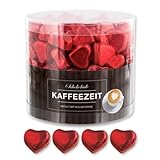 Günthart Dose mit 150 ROT Schokolade Herzen Kaffeezeit |Pralinen Herzen...