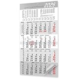 4 Monatskalender 2026 Wandkalender mit Schieber – Kalender 2026...