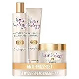 Hair Biology Haarpflege Set, Anti Frizz & Illuminate, Shampoo 250ml,...