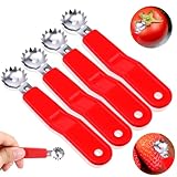 4 Stück Tomaten Erdbeer Entkerner, Edelstahl Obstentkerner Mit...