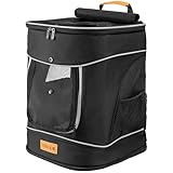 CADOCA® Haustierrucksack bis 20 kg verstellbare Gurte faltbar Kurzleine...