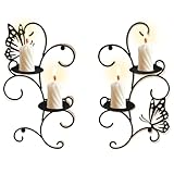 OT-NVWOZR Wandkerzenhalter, 2er-Set, Wandmontage, Kerzenleuchter für...