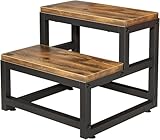 Wooruy Tritthocker aus Holz, stabil und praktisch, 2-Stufen-Hocker für...