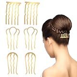6 Stück Einsteckkamm Haar Steckkamm Zum Stecken, French Hair Comb Metall...
