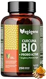 250 Kapseln Kurkuma Kapseln mit Bio Kurkuma Pulver hochdosiert Komplex mit...