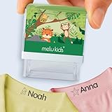 melu kids® Namensstempel für Kinder - Für Textil, Kleidung und Papier -...