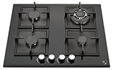 K&H Glas Gaskochfeld 58cm [4 ZONEN] - Gasherdplatten Erdgas - Wok Brenner -...