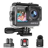 Surfola Action Cam 4K 60FPS Unterwasserkamera, WiFi, 40M wasserdichte...