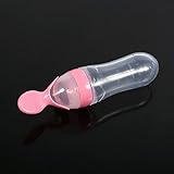 Yctze 90 Ml Silikon-Babyflasche mit Löffel, Quetschspender für Frische...