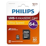 Philips MicroSDHC 64 GB CL10 80 MB/s UHS-I + Retail Adapter