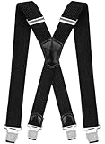 Decalen Hosenträger für Herren Breit 4 cm mit sehr Starken 4 Metall Clip...