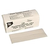 Papstar, 120 Blatt Handtuchpapier 50 cm x 25 cm natur C-Falz, 1-lagig,...