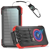 Wireless Solar PowerBank 56800 mAh mit kabelloser Ladefunktion,...