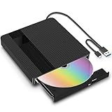 BNEHHOV Externes CD/DVD Laufwerk Extern mit USB 3.0 Type-C Externer DVD...