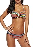 Dokotoo Bandeau Bikini Damen Push Up Zweiteilige Badeanzug Bademode Bikini...