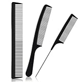 URAQT Kit Haarkamm, 3pcs Professioneller Friseur Kamm, Barbier Haarstyling...