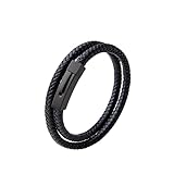 Generisch Lederarmband Herren,Handgewebtes Mehrschichtiges Modisches...