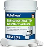 50 Reinigungstabletten für Kaffeevollautomaten & Kaffeemaschinen - 2g -...