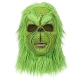 Grinch Maske Weihnachten Grinch Latex Maske Gruselige Monster Kopfmaske mit...