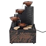 LUCKDANO USB-Tisch-Wasserbrunnen, der Reichtum Anzieht, Feng Shui,...