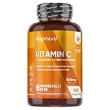 Vitamin C 1000mg pro Tablette - 180 vegane Tabletten für 6 Monate - Vit C...