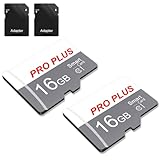 2 Pack Speicherkarte 16GB with Adapter, High Speed Memory Card, UHS-I C10...