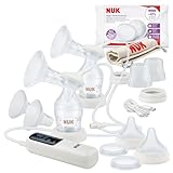 NUK Soft & Easy elektrische Doppel-Milchpumpe | Brustaufsätze aus 100 %...