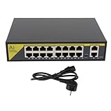 Gavigain 18-Port-PoE-Switch, lüfterlos, Gigabit-Ethernet, 200 W...