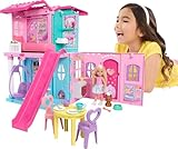 Barbie Chelsea Spielzeug-Puppenhaus mit über 15 Accessoires, das...