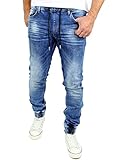 Reslad Jogging Jeans Used Look Jeans-Herren Slim Fit Jogging-Hose Jogger...