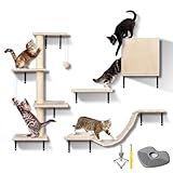 Zvonema Kletterwand Katzen, Katzen Wandelemente, 10-Teilig Katzen...