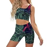 Donnapink Exotische hawaiianische Blumen, Königliche Palmblätter, Damen,...