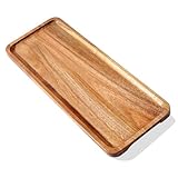 Deko Tablett Holz 30 x 12 cm, Tablett aus Akazienholz, Serviertablett Holz,...