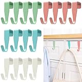 XIATIAN Türhaken, 16 Stück Türhaken Bunte 4 Farben Türhaken Innenseite,...
