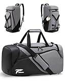 Tolaccea 47L Sporttasche Groß Sporttasche Rucksack mit Schuhfach Nassfach...