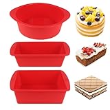 Mlying 3 Stück Silikon Kuchenform, Silikon-Backform Set, Kuchenform...