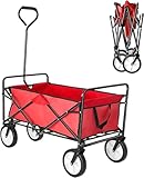 Faltbarer Mehrzweckwagen, robust, zusammenklappbar, mit Rädern, rot, für...